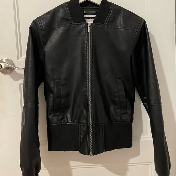 Noisy May Pleather Bomber - Picture 4 of 7
